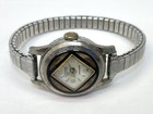 Vintage Topol Swiss Made Silver Tone Black & Gold Dial Ladies Watch 25.8g — photo 1