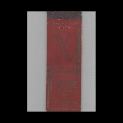 Matchbook Cover Empire Hook & Ladder Co. 1 Pottstown PA