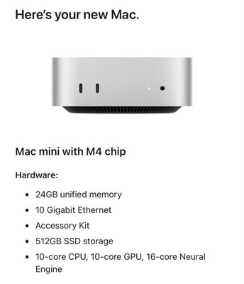 Mac mini（M4）　メモリ24GB 512GB SSD Apple Mac Mini M4 review: a tiny wonder | The Verge