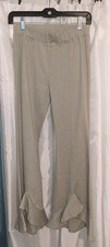 umgee usa gray ruffle leg pants size S