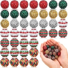 Chunky Bubblegum Beads - 20 mm Rhinestone Beads for Crafting