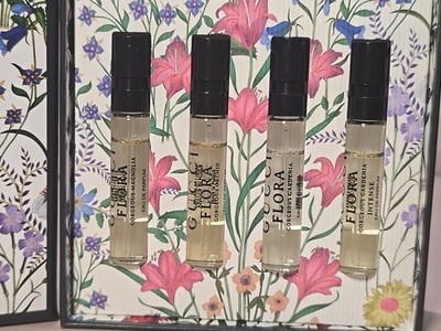 Gucci Flora Perfume Sample 4pcs (Gardenia, Magnolia, Orchid