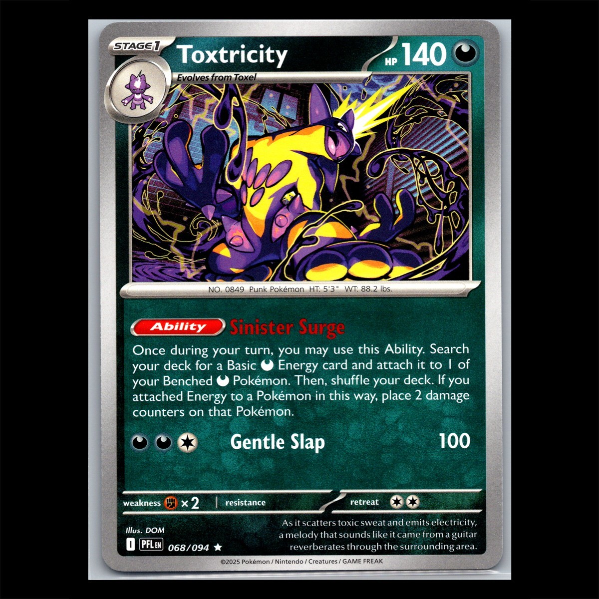 Toxtricity 068/094 Rare - Phantasmal Flames Pokemon Card | eBay