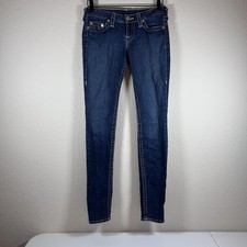 Vintage True Religion Y2K Denim Skinny Low Rise Jeans Womens 29 USA Made