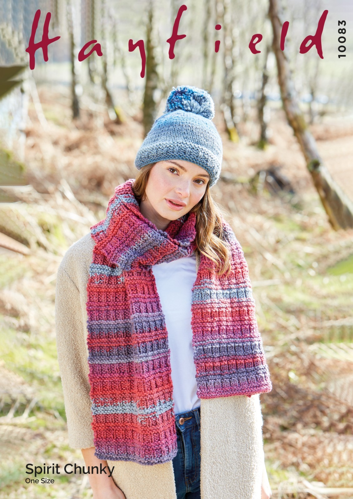 Hayfield Spirit Chunky Knitting Pattern - 10083 Ladies Hat & Scarf