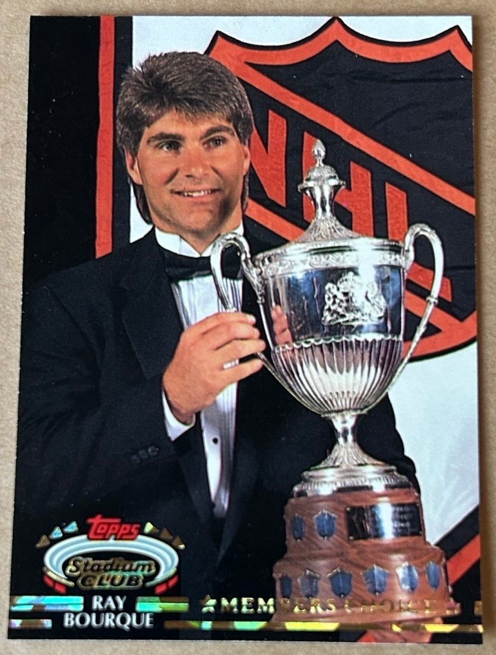 RAY BOURQUE HOF 1992-93 TOPPS STADIUM CLUB MEMBERS CHOICE #249 NM-MT Condition