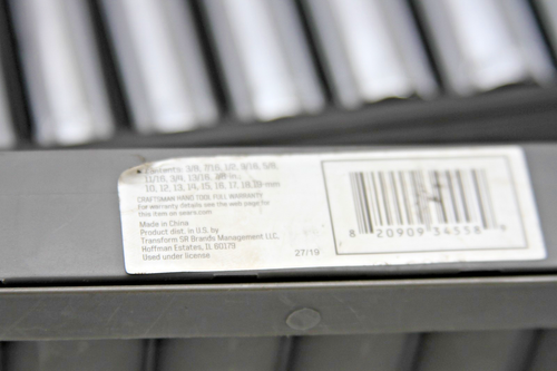 Craftsman 18 Piece 3/8 Inch Drive 12 Point Standard SAE Metric Deep Socket Set - Bild 12 von 15