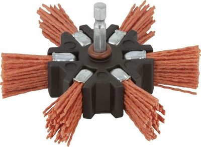 Wolfcraft Fächerschleifer Ø 100 mm Nylon Schaft Ø 6 mm  Bohrmaschinenaufsätze