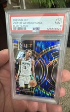 2023-24 Panini Select Premier Level Victor Wembanyama #121 Blue Flash Prizm /99