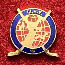 IIHF International Ice Hockey Federation Hard Enamel Lapel Pin.