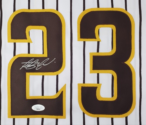 Fernando Tatis Jr. Signed Custom White Pinstripe Pro Style Baseball Jersey JSA - Picture 3 of 6