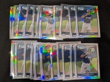 Mitch Haniger 2012 Bowman Chrome Refractor Lot x25 Milwaukee Brewers #BDPP14