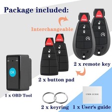 Ram Key Fob Replacement GQ4-53T 3 4 Button OBD Tool 2013-2017