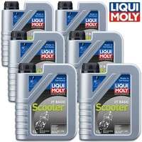 6X Liqui Moly 1619 Motorbike 2T Basic Scooter MotoröL Roller Mineralisch 1L