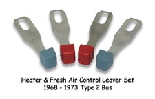 Vw Type 2 Bus 1968-1973 Baywindow Dash Heater Fresh Air Vent Control Lever Set Vw Type 2 Bus 1968-1973 Baywindow Dash Heater Fresh Air Vent Control Lever Set