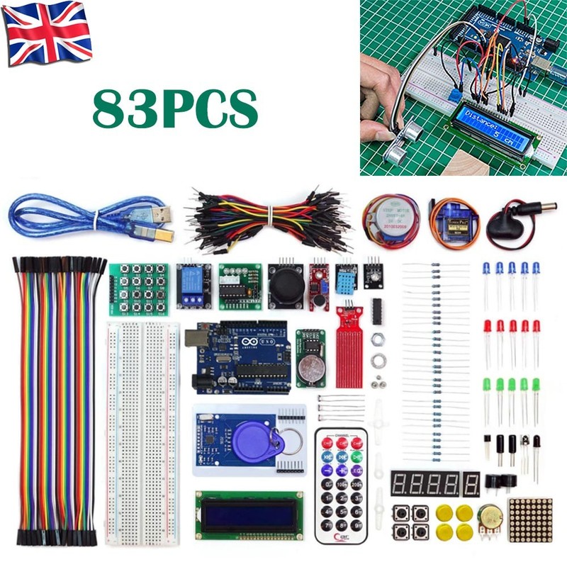 83x For Arduino UNO DIY Electronic Starter Kit Project Learner Set Kit UK
