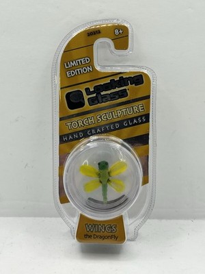 Limited Edition Looking Glass Hand Crafted Torch Sculpture - Wings The Dragonfly