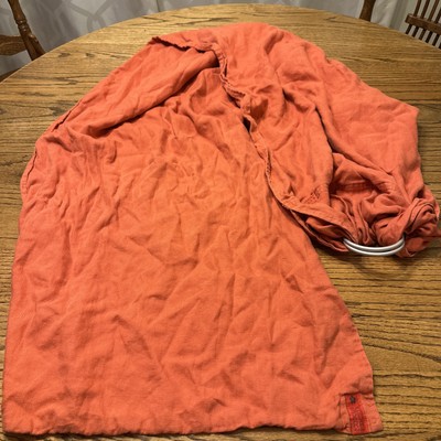 Sakura Bloom Ring Sling Beautiful Burnt Orange 100% Linen Baby Spice Orange