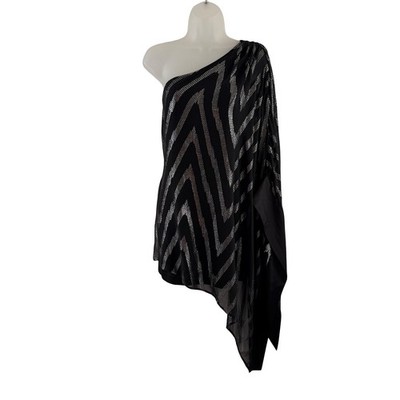 GUESS By Marciano Tunic Top Womens Small Black Asymmetrical Whimsigoth Sheer Y2K