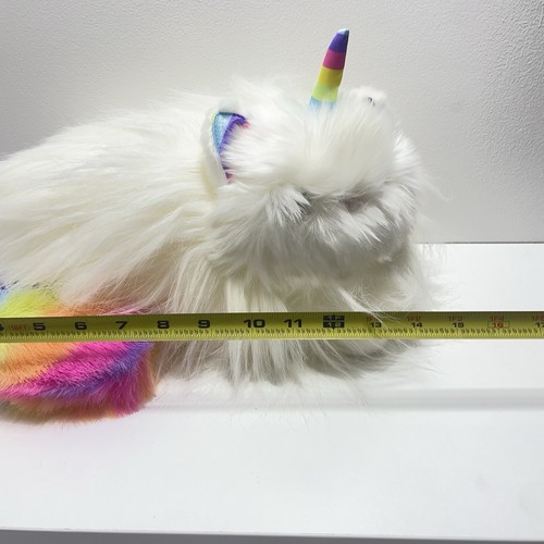 Douglas Ziggy Caticorn weiße Katze Einhorn Plüschtier Regenbogenschwanz Stofftier EUC - Bild 11 von 12