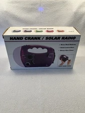 JC Penney Hand Crank/Solar Radio NOS, Plum Purple Color