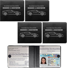 Car Registration Insurance Holder Vehicle Glove Box Organizers Paperwork 4 PCS