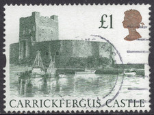 1992 and 1994 GB UK Carrickfergus Castle  £1.00 fine used pair
