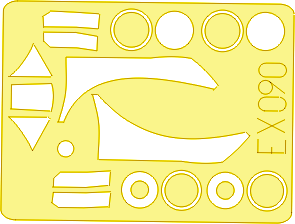 Eduard EDEX090 1:48 Hawker Typhoon Mk.IB 'Bubbletop' canopy frame and wheels etc