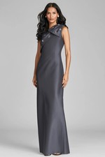 Sachin Babi Charcoal Olivia One-Shoulder Gown Size 6