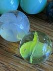 Antique Jade,4 Vein Cats Eyes, Black, &Brown Marbles — photo 7
