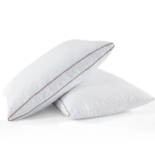  Goose Down Feather Pillows, Pillows King Size Set of 2, 100% King (Pack of 2)