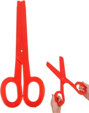 MAGICLULU Giant Clown Scissors Prop for Carnival Costume Accessories and Red 