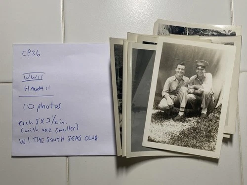 LOT OF 10 VTG SNAPSHOT 1940S WW2 PHOTO HANDSOME AFFECTIONATE SAILOR GAY INTEREST