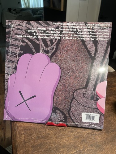 Clipse - Let God Sort Em Out SIGNED AUTOGRAPHED Insert PINK Vinyl Pusha T Kaws - Picture 2 of 3