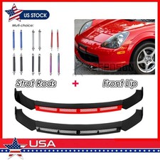 For Toyota Mr2 Gt Front Bumper Lip Splitter Spoiler Body Kit Parts Strut Rod Jdm For Toyota Mr2 Gt Front Bumper Lip Splitter Spoiler Body Kit Parts Strut Rod Jdm