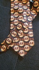 Vintage Ralph Marlin Giants Baseball Necktie Made In USA