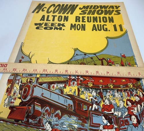 Vtg Carnival Poster McCown Midway Shows, Neil Walters Poster Corp Eureka Spgs AR - Picture 13 of 14