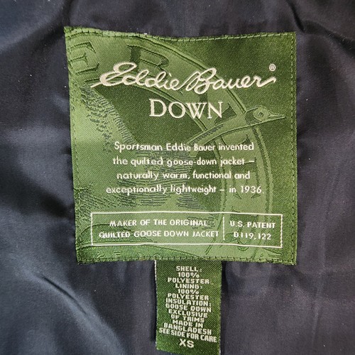 Eddie Bauer Womens Goose Down Vest Jacket Size XS Black Puffer Faux Fur #2107 - Picture 13 of 21