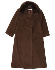 Marella Damen Oversize Mantel UK 10 Small Braun Schurwolle CN02