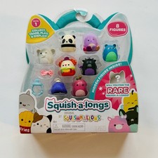 Squishmallows SQUISH-A-LONGS 8 Figure Pack Ring  Accessories 2024 Series 1 NEW