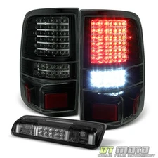 [3PC] 2004-2008 Ford F150 Blk Smoke Full LED Tail Lights+LED 3rd Brake Lamps Set