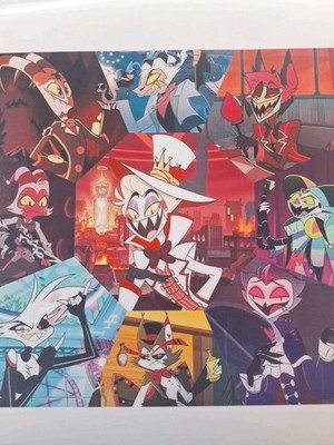 Hazbin Hotel & Helluva Boss Glossy Vinyl Sticker 8.5'' By 11'' Alastor, Blitz, 