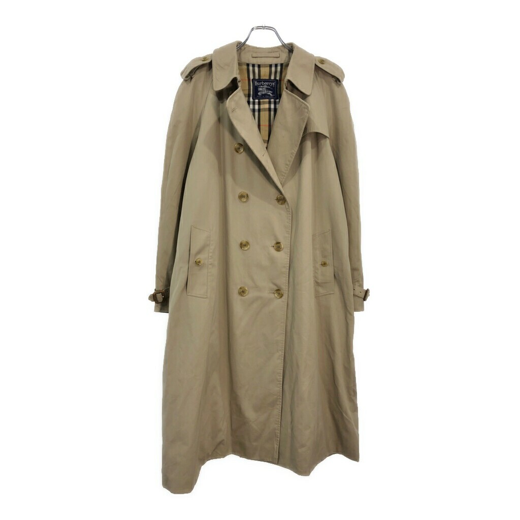 Burberry Ladies Beige Cotton-Polyester Trench Coat Size Large Preowned