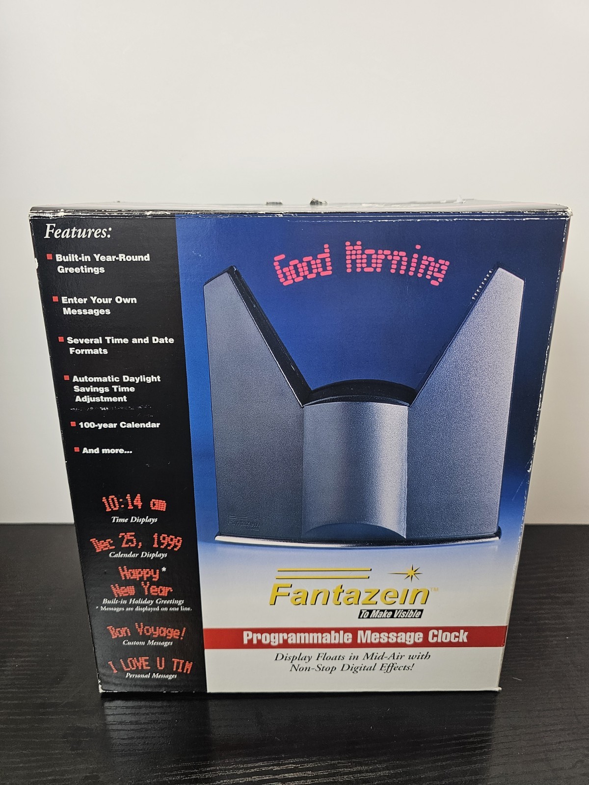 Fantazein Programmable LED Time Date Clock Message Sign Model U2100S Open Box