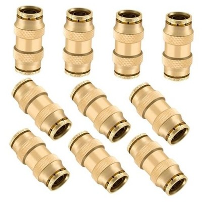 3/4'' Quick Push to Connect Fittings Brass Union Joint 3/4'' OD 10PCS Straight