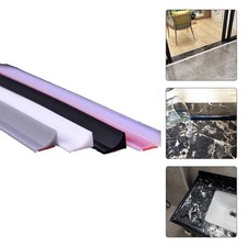 Bathroom Kitchen Water Stopper Strip Silicone Shower Barrier Floor Separation