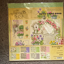 Graphic 45 12x12 Collection Pack Garden Floral Multicolor Matte Scrapbook Paper