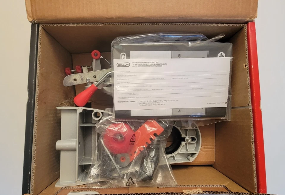 Amoladora de cadena de sierra de banco Oregon 520-120 - NUEVA Y SIN USAR - CAJA TIENE DAÑOS Foto 3 de 4