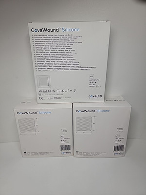 CovaWound LOT Silicone Dressing 4'' x 4'' 20 Pack & 5''x5'' w/ Border 10 Pack
