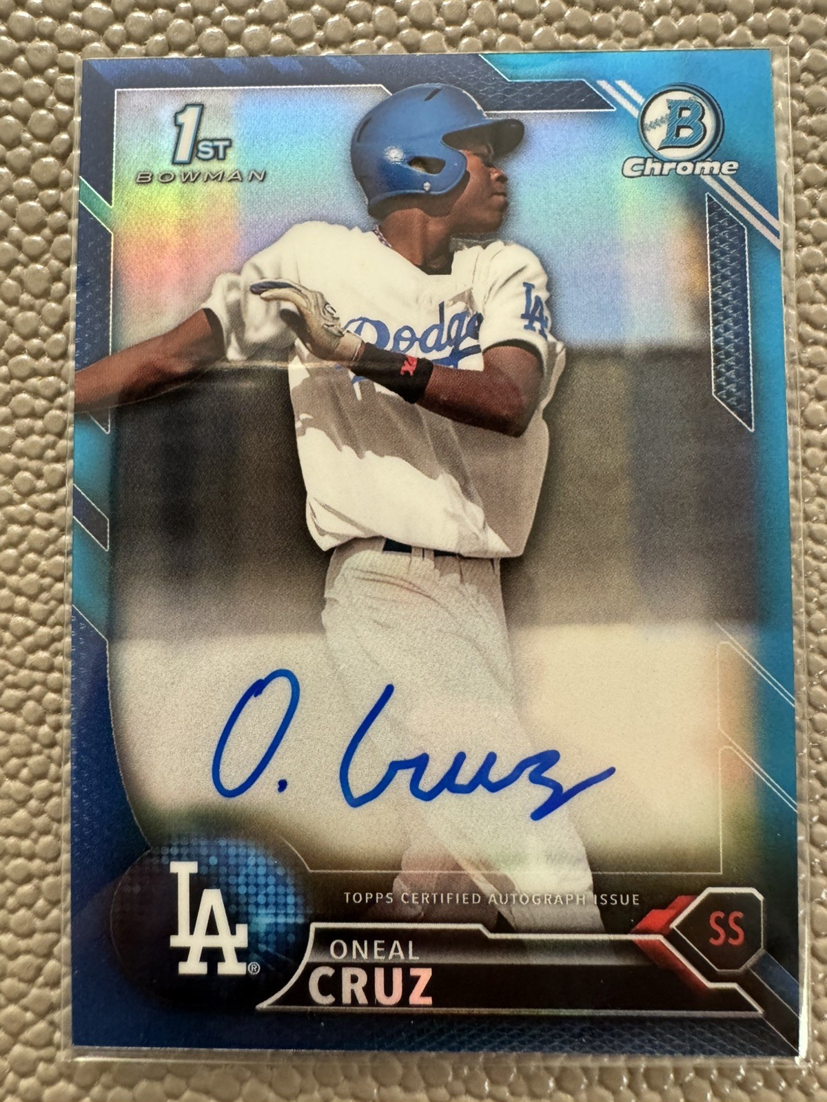 2016 BOWMAN CHROME ONEAL (ONEIL) CRUZ TRUE BLUE REFRACTOR AUTO #/150! 🔥🔥